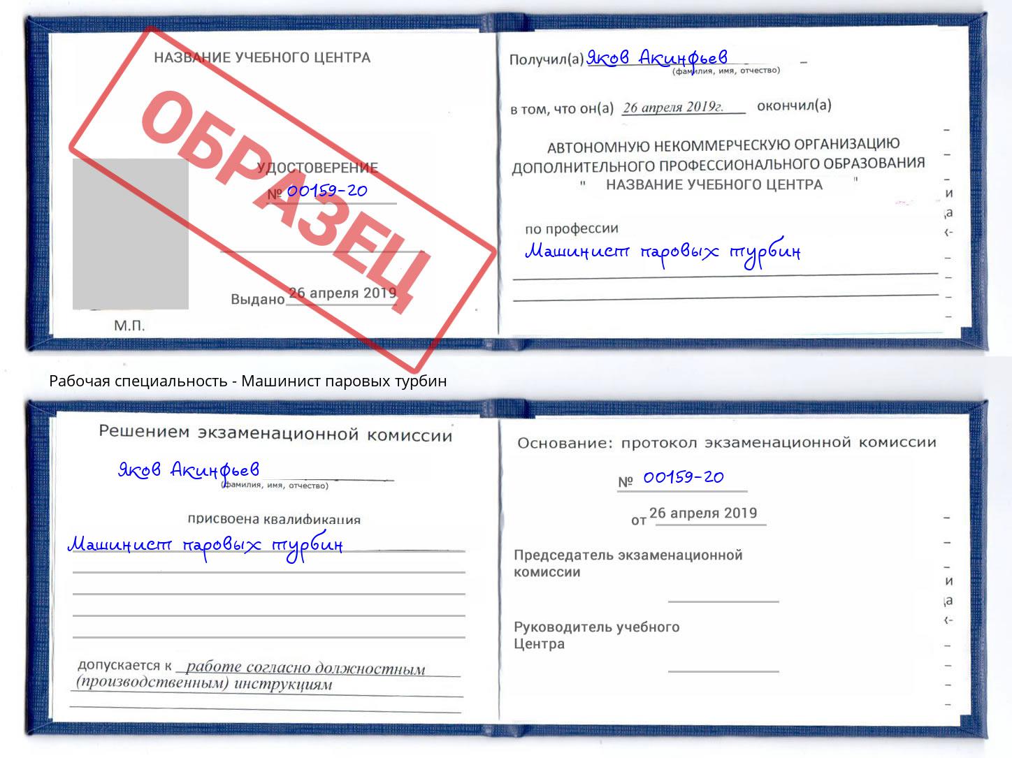 Машинист паровых турбин Павлово